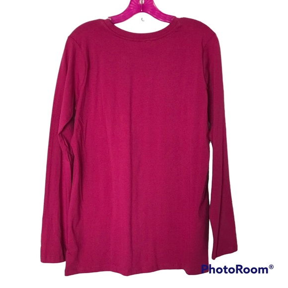 Magenta Crew Neck Layering Top - NWOT Size XL - Picture 4 of 8